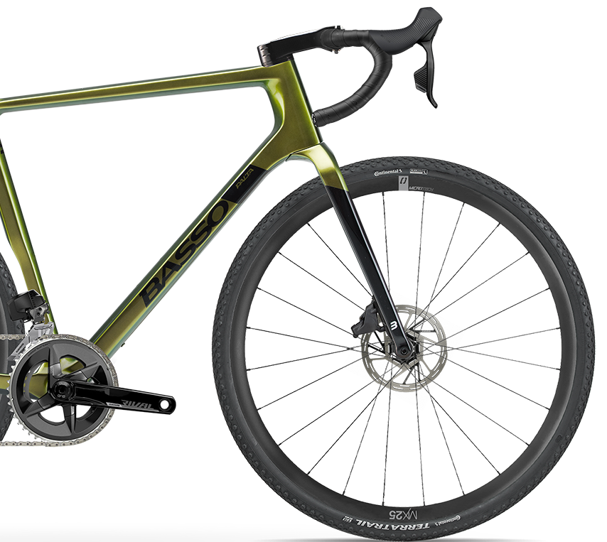 Gravel kolo BASSO Palta Poseidon SRAM Rival eTap AXS Karbonové gravel kolo BASSO Palta v barvě Poseidon